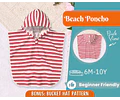 Poncho Sewing Pattern for Kids, Children's Poncho Pattern, Kids Pattern, Easy PDF Pattern, Beginner Sewing Pattern, Sewing Pattern Toddlers