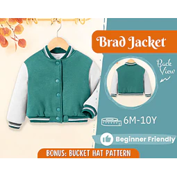 Jacket Sewing Pattern for Kids, Jacket Pattern, Kids Sewing Pattern, PDF Pattern, Beginner Pattern, Sewing Pattern Toddlers, Bomber Pattern