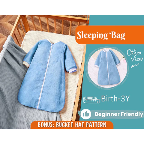 Sleep Sack Sewing Pattern for Kids, Baby Sleep Bag Pattern, Baby Pattern, Sleeping Bag, Beginner Pattern, Sewing Pattern Toddlers, Newborn