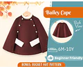 Cape Sewing Pattern for Kids, Capelet Pattern, Kids Pattern, Easy PDF Pattern, Beginner Pattern, Sewing Pattern Toddlers, Baby Pattern