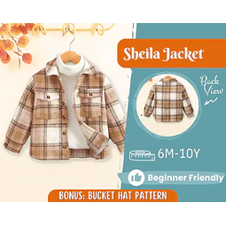 Jacket Sewing Pattern for Kids, Shirt Jacket Pattern, Kids Pattern, PDF Pattern, Beginner Pattern, Sewing Pattern Toddlers, Shirt Pattern