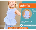 Top Sewing Pattern for Kids, Top Pattern, Kids Pattern, Girl Pattern, Beginner Pattern, Sewing Pattern Toddlers, PDF Pattern
