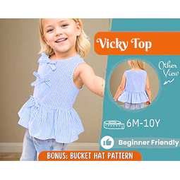 Top Sewing Pattern for Kids, Top Pattern, Kids Pattern, Girl Pattern, Beginner Pattern, Sewing Pattern Toddlers, PDF Pattern