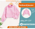 Sweater Sewing Pattern for Kids, Sweater Pattern, Turtleneck Sweater, PDF Pattern, Beginner Pattern, Sewing Pattern Toddlers, Kids Pattern
