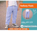 Pants Sewing Pattern for Kids, Elastic Waistband Pants Pattern, Kids Pattern, Baby Sewing Pattern, Beginner Pattern, Sewing Pattern Toddlers