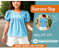 Top Sewing Pattern for Kids, Top Pattern, Kids Pattern, PDF Pattern, Beginner Pattern, Sewing Pattern Toddlers, Puff Sleeve Blouse Pattern