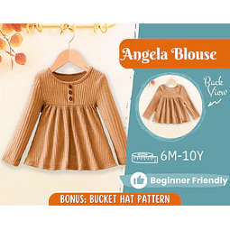 Girl Blouse Pattern, Sewing Pattern for Kids, Kids Pattern, Toddler Blouse Pattern, Beginner Pattern, Sewing Pattern Toddlers, Baby Pattern
