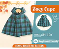 Cape Sewing Pattern for Kids, Capelet Pattern, Kids Pattern, Easy PDF Pattern, Beginner Pattern, Sewing Pattern Toddlers, Baby Pattern