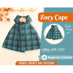Cape Sewing Pattern for Kids, Capelet Pattern, Kids Pattern, Easy PDF Pattern, Beginner Pattern, Sewing Pattern Toddlers, Baby Pattern