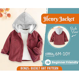 Jacket Sewing Pattern for Kids, Jacket Pattern, Kids Pattern, PDF Pattern, Beginner Pattern, Sewing Pattern Toddlers, Kids Jacket Pattern