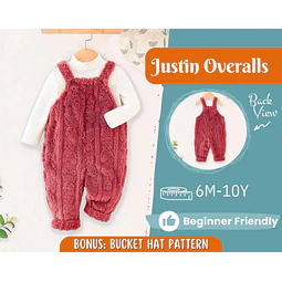 Overalls Sewing Pattern for Kids, Overalls Pattern, Kids Pattern, Jumpsuit Pattern, Beginner Pattern, Sewing Pattern Toddlers, PDF Pattern