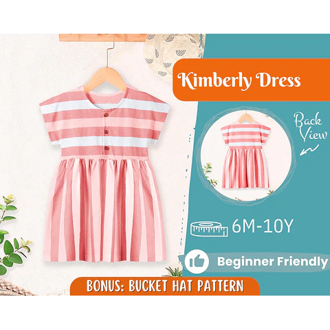 Dress Sewing Pattern for Kids, Dress Pattern, Kids Pattern, Summer Dress Pattern, Beginner Pattern, Sewing Pattern Toddlers, Baby Pattern