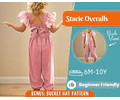 Overalls Sewing Pattern for Kids, Overalls Pattern, Kids Pattern, Jumpsuit Pattern, Beginner Pattern, Sewing Pattern Toddlers, PDF Pattern