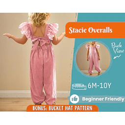 Overalls Sewing Pattern for Kids, Overalls Pattern, Kids Pattern, Jumpsuit Pattern, Beginner Pattern, Sewing Pattern Toddlers, PDF Pattern