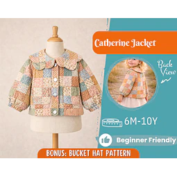 Quilted Jacket Sewing Pattern for Kids, Jacket Pattern, Kids Pattern, PDF Pattern, Beginner Pattern, Sewing Pattern Toddlers, Coat Pattern