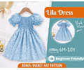 Dress Sewing Pattern for Kids, Dress Pattern, Kids Pattern, Summer Dress Pattern, Beginner Pattern, Sewing Pattern Toddlers, PDF Pattern