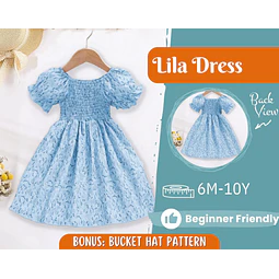 Dress Sewing Pattern for Kids, Dress Pattern, Kids Pattern, Summer Dress Pattern, Beginner Pattern, Sewing Pattern Toddlers, PDF Pattern