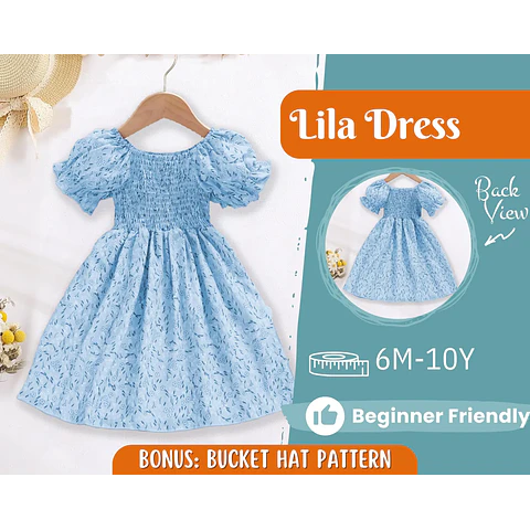 Dress Sewing Pattern for Kids, Dress Pattern, Kids Pattern, Summer Dress Pattern, Beginner Pattern, Sewing Pattern Toddlers, PDF Pattern