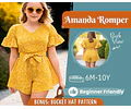 Romper Sewing Pattern for Kids, Romper Pattern, Kids Pattern, Girl Dress Pattern, Beginner Pattern, Sewing Pattern Toddlers, Baby Pattern