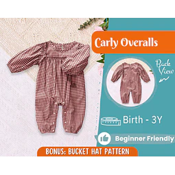 Overalls Sewing Pattern for Kids, Overalls Pattern, Kids Pattern, Jumpsuit Pattern, Beginner Pattern, Sewing Pattern Toddlers, Baby Pattern