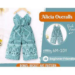 Overalls Sewing Pattern for Kids, Overalls Pattern, Kids Pattern, Jumpsuit Pattern, Beginner Pattern, Sewing Pattern Toddlers, Baby Pattern