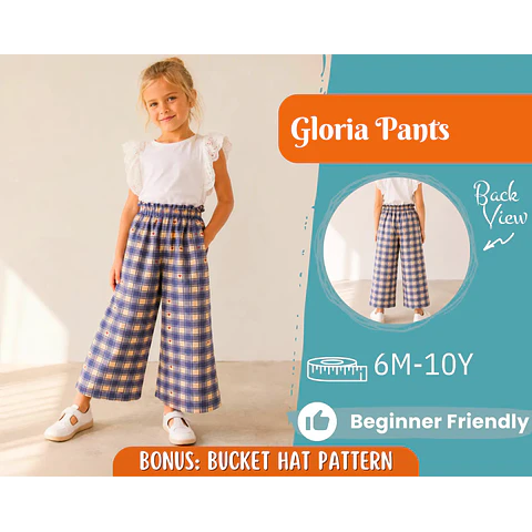 Pants Sewing Pattern for Kids, Elastic Waistband Pants Pattern, Kids Pattern, Baby Sewing Pattern, Beginner Pattern, Sewing Pattern Toddlers