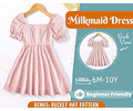 Dress Sewing Pattern for Kids, Dress Pattern, Kids Pattern, Milkmaid Dress Pattern, Beginner Pattern, Sewing Pattern Toddlers, PDF Pattern