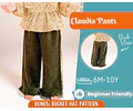 Flared Pants Sewing Pattern for Kids, Flared Pants Pattern, Kids Pattern, Baby Sewing Pattern, Beginner Pattern, Elastic Waistband Pants