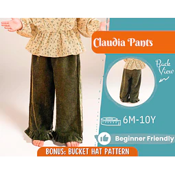Flared Pants Sewing Pattern for Kids, Flared Pants Pattern, Kids Pattern, Baby Sewing Pattern, Beginner Pattern, Elastic Waistband Pants