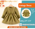 Dress Sewing Pattern for Kids, Dress Pattern, Kids Pattern, Easy PDF Pattern, Beginner Pattern, Sewing Pattern Toddlers, Baby Sewing Pattern