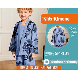 Kimono Sewing Pattern for Kids, Robe Pattern, Kids Pattern, PDF Pattern, Beginner Pattern, Sewing Pattern Toddlers, Kimono Robe for Kids