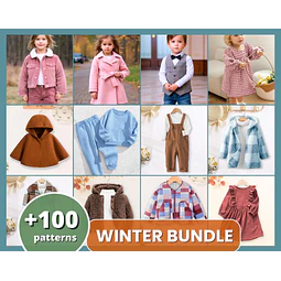 Sewing Patterns Bundle, Sewing Patterns, Kids Patterns, Winter Patterns, Children Pattern, Easy Pattern, Beginner Pattern, Coat Pattern
