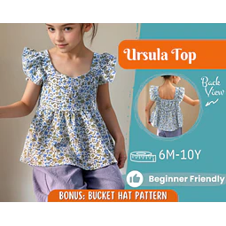 Top Sewing Pattern for Kids, Top Pattern, Kids Pattern, Girl Pattern, Beginner Pattern, Sewing Pattern Toddlers, PDF Pattern, Blouse Pattern