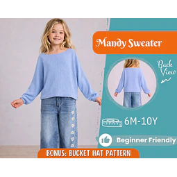 Sweater Sewing Pattern for Kids, Sweater Pattern, Kids Pattern, PDF Pattern, Beginner Pattern, Sewing Pattern Toddlers, Kids Top Pattern