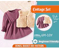 Dress and Vest Pattern for Kids, Vest Pattern, Kids Pattern, PDF Pattern, Beginner Pattern, Sewing Pattern Toddlers, Dress Sewing Pattern