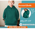 Hoodie Sewing Pattern for Kids, Oversized Hoodie Pattern, Kids Pattern, PDF Pattern, Beginner Pattern, Sewing Pattern Toddlers, PDF Pattern