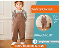 Overalls Sewing Pattern for Kids, Overalls Pattern, Kids Pattern, Jumpsuit Pattern, Beginner Pattern, Sewing Pattern Toddlers, Baby Pattern
