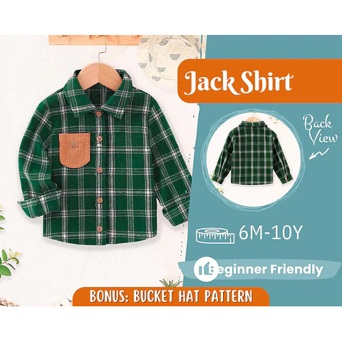 Shirt Sewing Pattern for Kids, Boy's Shirt Pattern, Kids Pattern, PDF Pattern, Beginner Pattern, Sewing Pattern Toddlers, Kids Shirt Pattern