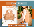 Quilted Bundle, Quilted Pattern, Sewing Patterns for Kids, PDF Pattern, Vest Pattern, Kids Sewing Patterns, Kids Patterns, Jacket Pattern