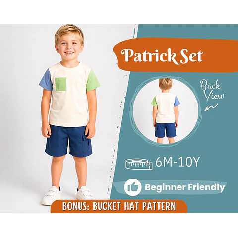 T-Shirt and Shorts Pattern for Kids, T-Shirt Pattern, Kids Pattern, PDF Pattern, Beginner Pattern, Sewing Pattern Toddlers, Shorts Pattern