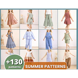Kids Sewing Patterns Bundle, Sewing Patterns, Kids Patterns, Summer Patterns, Children Pattern, Easy Pattern, Beginner Pattern, PDF Pattern