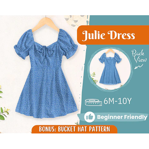 Dress Sewing Pattern for Kids, Dress Pattern, Kids Pattern, Summer Dress Pattern, Beginner Pattern, Sewing Pattern Toddlers, Baby Pattern