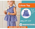 Top Sewing Pattern for Kids, Top Pattern, Kids Pattern, Girl Pattern, Beginner Pattern, Sewing Pattern Toddlers, PDF Pattern