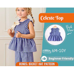 Top Sewing Pattern for Kids, Top Pattern, Kids Pattern, Girl Pattern, Beginner Pattern, Sewing Pattern Toddlers, PDF Pattern