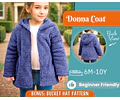 Coat Sewing Pattern for Kids, Girl Coat Pattern, Kids Pattern, PDF Pattern, Beginner Pattern, Sewing Pattern Toddlers, Kids Jacket Pattern