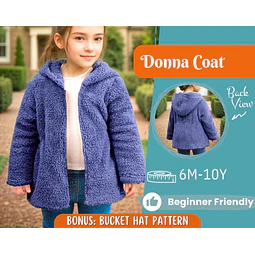 Coat Sewing Pattern for Kids, Girl Coat Pattern, Kids Pattern, PDF Pattern, Beginner Pattern, Sewing Pattern Toddlers, Kids Jacket Pattern