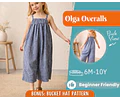 Overalls Sewing Pattern for Kids, Overalls Pattern, Kids Pattern, Jumpsuit Pattern, Beginner Pattern, Sewing Pattern Toddlers, Baby Pattern