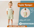 Romper Sewing Pattern for Kids, Romper Pattern, Kids Pattern, Overall Pattern, Beginner Pattern, Sewing Pattern Toddlers, Baby Pattern
