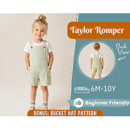 Romper Sewing Pattern for Kids, Romper Pattern, Kids Pattern, Overall Pattern, Beginner Pattern, Sewing Pattern Toddlers, Baby Pattern