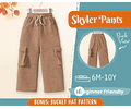 Cargo Joggers Sewing Pattern for Kids, Pants Pattern, Kids Pattern, Joggers Pattern, Beginner Pattern, Sewing Pattern Toddlers, PDF Pattern